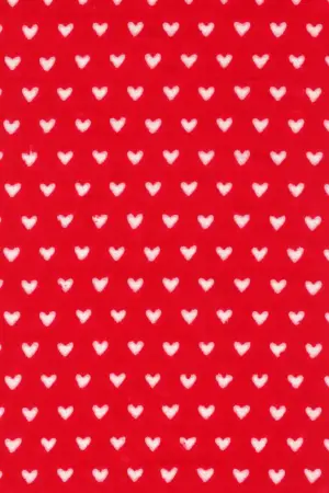 Red Heart Hand Block Printed 60s×60s Cotton Fabric A
