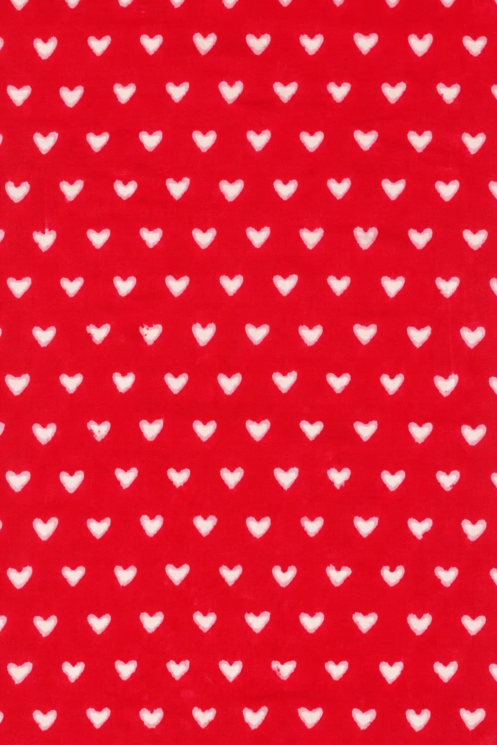 Red Heart Hand Block Printed 60s×60s Cotton Fabric A