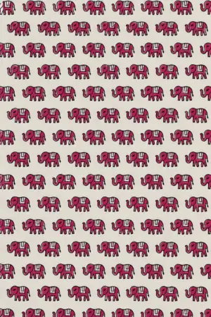 Rani Pink Elephant 60:60 Cotton Fabric A