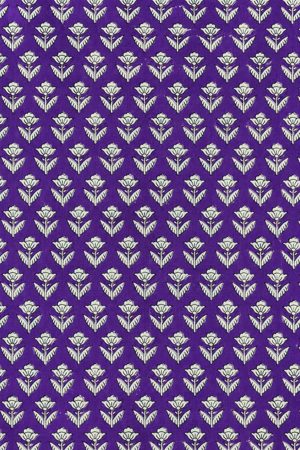 Royal Purple Floral Buti 60:60 Cotton Fabric A
