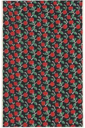 Bagru Crimson Bloom Hand Block Print Fabric A