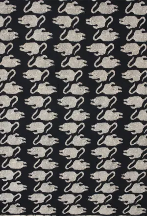 Heritage Ivory Elephant Hand Block Print Fabric A